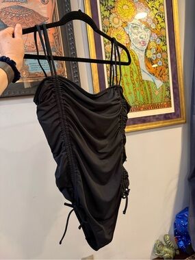 Carve Designs Black One-Piece Swimsuit Ruched details